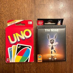 The Mind and Uno Card Game Lot